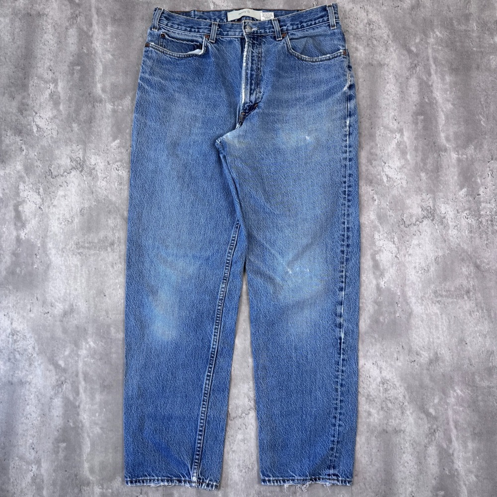 Vintage GAP Easy Fit Jeans Mens 36x32 Blue Baggy Retro Faded Distressed Y2K